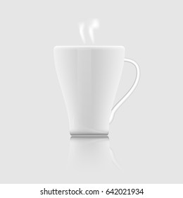 Coffee cup of coffee with smoke