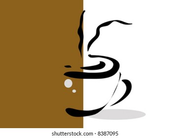 coffee cup and smoke