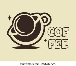 Coffee Cup in Space Logo