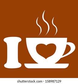 Coffee cup with space for text. Vector illustration