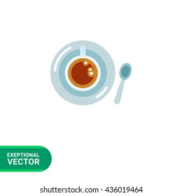 Coffee cup and spoon icon