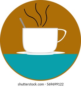 coffee

cup with a spoon and smoke