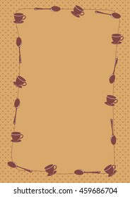 coffee cup and spoon vector background