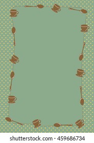 coffee cup and spoon vector background