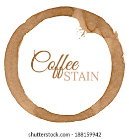 Coffee cup stain creative background. Vector design