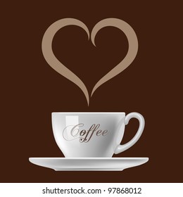 Coffee cup with steam