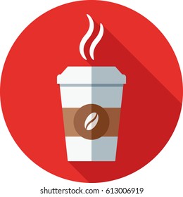 Coffee cup with steam / aroma icon