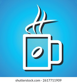 Coffee cup with steam . Coffee creative logo.