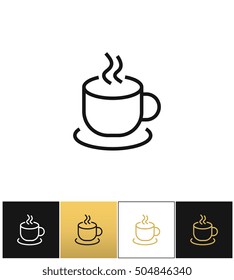 Coffee cup steam mug vector icon