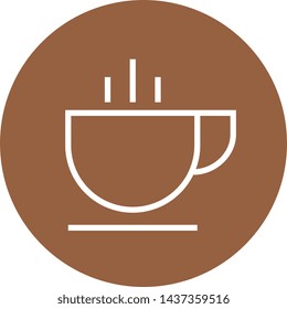 Coffee Cup With Steam Outline Icon