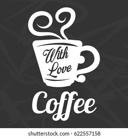Plantilla de icono de vectores de vapor de café para café