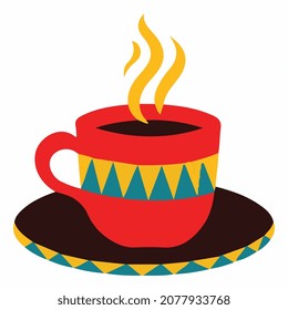 coffee cup steamy illustration  vector