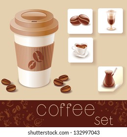 coffee cup with stickers