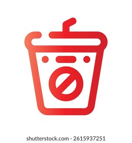 coffee cup with style gradient icon