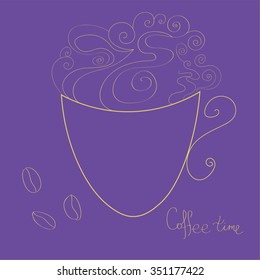 Coffee cup stylish illustration in vector.  