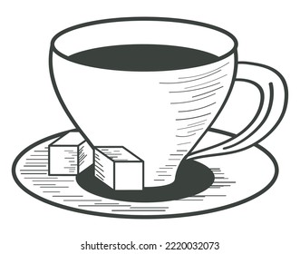 coffee cup with sugar icon