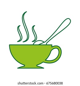 coffee cup with sugar spoon