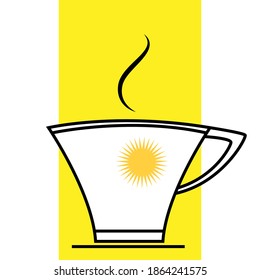 Coffee cup sunny morning breakfast