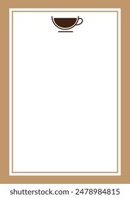 Coffee cup surrounding background material