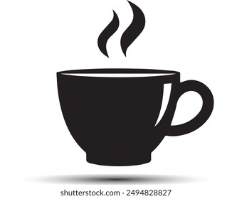 Coffee cup symbol icon. Vector illustration. tea icon.