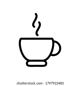 coffee cup symbol line icon, Vector Illustration