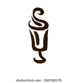 Coffee cup symbol logo vector illustration on white background