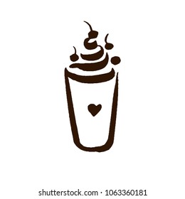 Coffee cup symbol logo vector illustration on white background
