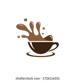 Diseño de la ilustración de iconos vectoriales del símbolo de la taza de café