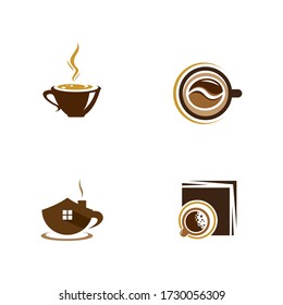 Diseño de la ilustración de iconos vectoriales del símbolo de la taza de café
