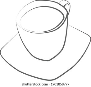 Coffee cup symbol, Coffee cup vector icon, hot coffee icon