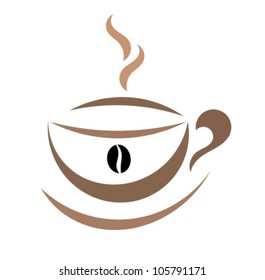 Coffee cup symbol - vector illustration