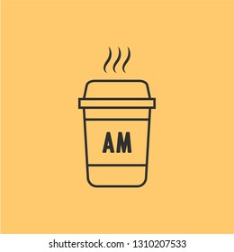 Coffee cup symbol vector. wallpaper. logo design.