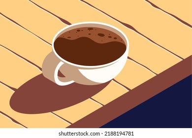 coffee cup in table scene