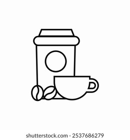 coffee cup take away icon sign vector