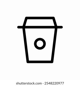 Taza de café para llevar icono signo de Vector