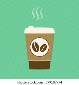 Coffee cup. Take away coffee icon. Vector illustration.