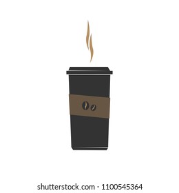 Coffee cup. Take away paper / plastic coffee cup. Coffe cup icon.