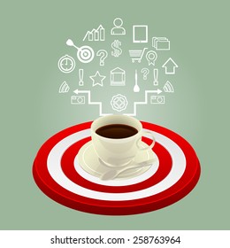 Coffee cup as a target