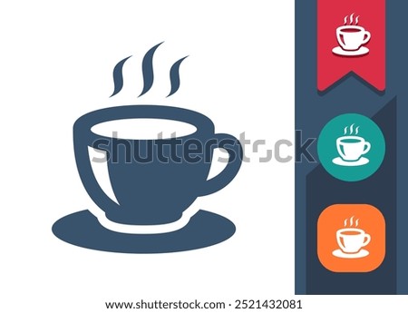 Coffee, Coffee Cup, Tea, Hot Drink Icon. Professional, pixel perfect icon. EPS 10 format.
