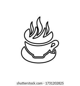 Icono de taza de café y taza de té. Símbolo de la taza.