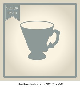 Coffee cup and Tea cup icon set Illustration eps10 