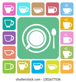 Coffee cup and Tea cup icon set.Illustration eps10