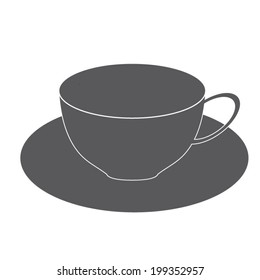 Coffee cup and Tea cup icon set.Illustration eps10