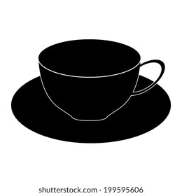 Coffee cup and Tea cup icon set.Illustration eps10