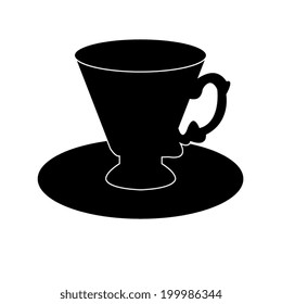 Coffee cup and Tea cup icon set.Illustration eps10