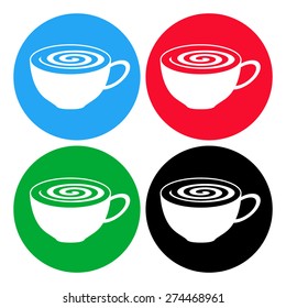 Coffee cup and Tea cup icon set.Illustration eps10