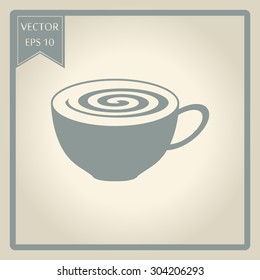 Coffee cup and Tea cup icon set.Illustration eps10 