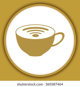 Coffee cup and Tea cup icon set.Illustration eps10 