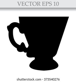 Coffee cup and Tea cup icon set.Illustration eps10