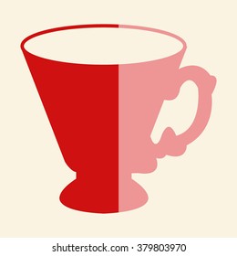 Coffee cup and Tea cup icon set.Illustration eps10 